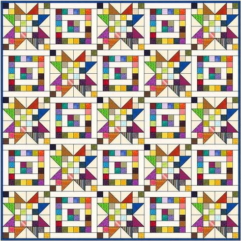 Scrap Quilts Ideas Free Pattern, 16 Patch Quilt, Cat Quilts, Scrappy Quilt Patterns, Quilt Square Patterns, Sampler Quilts, Scrap Quilt Patterns, Scrap Quilt, Grey Cat