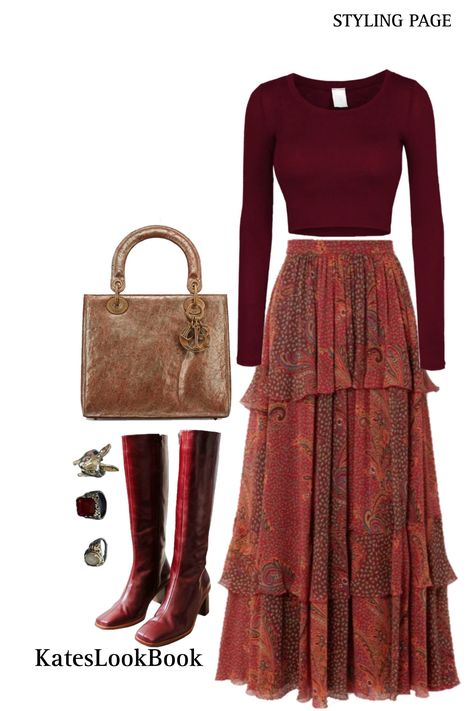 Fall Hippie Outfits, Halloween Aesthetic Outfits, Hippie Aesthetic Outfit, Witch Core Outfits, Witch Aesthetic Outfit, Outfits Fall Aesthetic, Boho Fall Outfits, Hippy Fashion, Fall Aesthetic Outfit