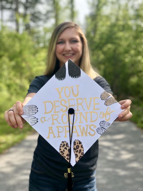 Vet Tech Cap Decorations, Veterinary Cap Decoration, Vet School Cap Decoration, Future Veterinarian Graduation Cap, Animal Science Graduation Cap Ideas, Vet Assistant Graduation Cap Ideas, Vet Tech Cap Ideas, Veterinarian Cap Ideas, Pre Vet Graduation Cap