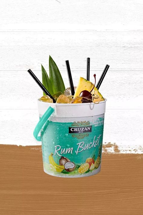 Rum Bucket Recipe, Rum Bucket, Rum Runner Recipe, Cruzan Rum, Punch Drink, Sidecar Cocktail, Rum Runner, Punch Cocktails, Flavored Rum