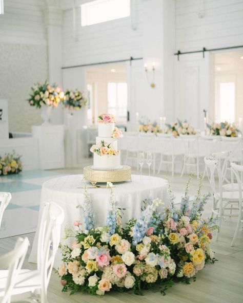 ✨Vows that Wow | Special Feature✨⁠ Ashton & Carter’s Colorful Pastel Wedding⁠ ⁠ Details we love:⁠ 🌸 ⁠The beautiful & lush floral arch by @vellanestfloral⁠ 👗 ⁠The brides stunning fitted gown with a sweetheart neckline from @stardustbrides⁠ 🤍 The complimenting pastel color palette with @thenestatruthfarms venue⁠ ✨️ ⁠The light blue checkered dance floor⁠ ⁠ “My favorite memory of our wedding day was our first look and the private dinner we did as a couple. Those were both very special moments tha... Pastel Color Wedding Decoration, Spring Floral Wedding Cake, Pastel Floral Wedding Cake, Pastel Wedding Ceremony, Colorful Pastel Wedding, Mint Pink Wedding, Pastel Wedding Cake, Checkered Dance Floor, Pastel Wedding Cakes