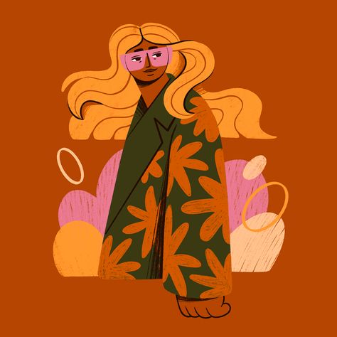 Woman Flat Illustration, Sandwich Illustration Drawing, Looking Down Illustration, Brand Illustration Design, Spotify Illustration, Stylized Portraits, Adobe Illustrator Portrait, Activism Art, Women Illustration