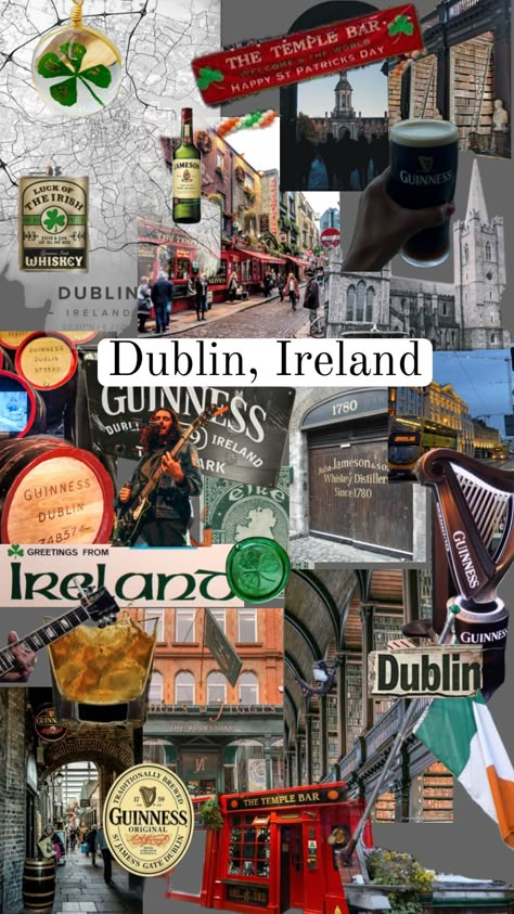 #mijneersteshuffle #myfirstshuffle Dublin Aesthetic, Irish Aesthetic, Guinness Dublin, Ireland Aesthetic, Moving To Ireland, Ireland Photography, Dublin Travel, Travel Collage, Top Places To Travel