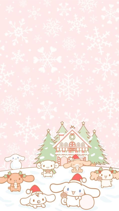 Wallpaper Sanrio, Christmas Wallpaper Ipad, Sanrio Christmas, A Pink Christmas, Iphone Wallpaper Winter, Walpaper Hello Kitty, Christmas Backgrounds, Christmas Wallpaper Backgrounds, Xmas Wallpaper