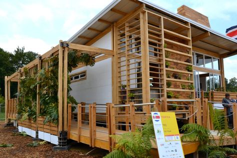 Sustainable Houses, Solar Decathlon, Mexico People, France Team, Urban Housing, Concrete Facade, Net Zero, Concrete Building, Row House