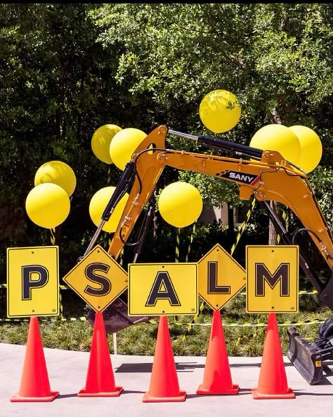 Psalm Turns 2! Kim Kardashian Throws Construction-Themed Birthday Party Complete with Real Trucks Sleepover Activities For Kids, Psalm West, Construction Party Decorations, Construction Theme Birthday Party, Party On A Budget, 2nd Birthday Party For Boys, Construction Theme Party, Backyard Birthday, Boy Birthday Party Themes