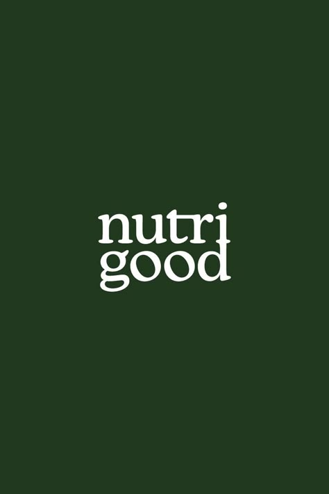 Secondary logo for NutriGood - Wellness expert & nutritionist in white on a dark green background. Nutritionist Logo Design, Health Coach Logo, Nutritionist Logo, Nutritionist Branding, Minimal Logos Inspiration, Logo Design Unique, Healthy Logo, Green Branding, Nutrition Logo