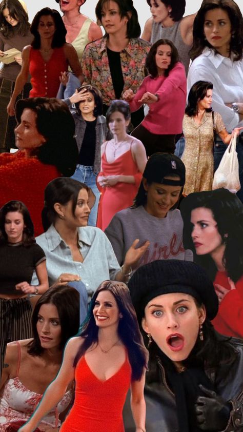 #friends #monica #monicageller #outfitinspo #fashion #90s #tv #inspo #outfit #moodboard #collage #fashionicon Friends Monica Aesthetic, Monica Friends Outfits, Monica Friends, Friends Monica, 90’s Outfits, 90s Sitcoms, Moodboard Collage, 90s Tv Show, 90s Tv