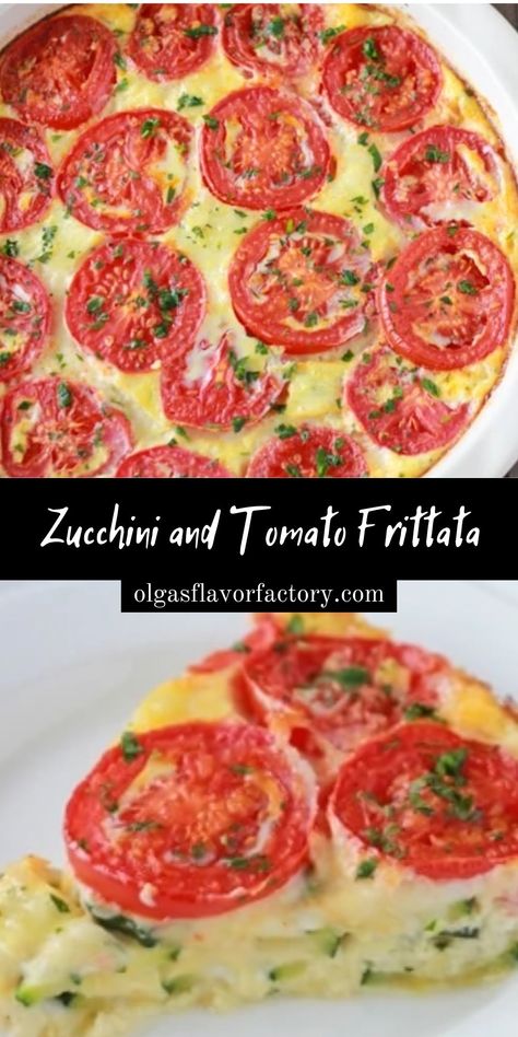 Zucchini Tomato Frittata, Zucchini And Tomato, Tomato Frittata, Zucchini Breakfast, Tomato Breakfast, Zucchini Frittata, Breakfast Frittata, Zucchini Tomato, Summer Produce