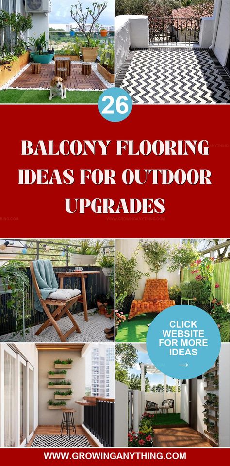 Looking to revamp your balcony? Check out these 26 fantastic flooring ideas that will inspire your next outdoor project. Small Balcony Flooring Ideas, Small Balcony Tile Ideas, Ground Floor Balcony Ideas, Tiles For Balcony Floor, Balcony Tiles Ideas, Balcony Tiles Floors, Balcony Flooring Ideas, Outdoor Upgrades, Balcony Tiles