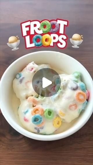 We’re Hungry on Instagram: "National Ice Cream Day! Recipe below:

-2 cups (160z.) heavy cream
-1 can (14oz.) sweetened condensed milk
-½ cup milk
-1 teaspoon vanilla extract
-2 cups of Froot Loops

1. Add heavy cream to a large bowl and blend with an immersion blender or electric whisker for a minute.
2. Add in the sweetened condensed milk, vanilla extract, and milk and blend for a few minutes until thick.
3. Add the Fruit Loops and mix them in.
4. Pour the ice cream into a container (I used a 9x5.3x2.6 loaf tin) and add some more Fruit Loops on top.
5. Freeze the ice cream for a few hours until solid. Enjoy!

#icecream #icecreamday #nationalicecreamday #vanillaicecream #dessert #desserts" National Icecream Day, National Ice Cream Day, Ice Cream Day, Immersion Blender, Fruit Loops, Sweetened Condensed Milk, July 1, Breakfast Recipes Easy, Condensed Milk