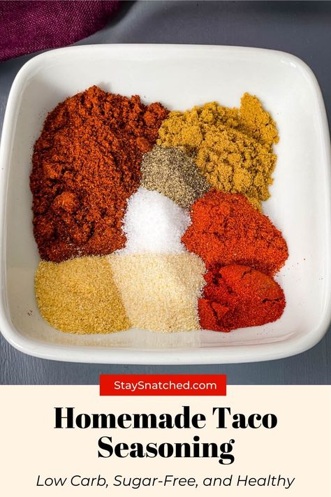 Taco Seasoning Easy, Homemade Taco Seasoning Recipe, Chicken Taco Seasoning, Spice Blends Recipes, Taco Seasoning Recipe, Diy Spices, Seasoning Recipe, Bbq Seasoning, Chicken Taco