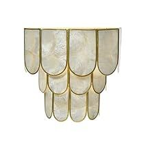 Closet Chandelier, Nursery For Baby Girl, Contemporary Wall Lights, Baby Girls Room, Spa Interior, Tropical Home, Baby Room Inspiration, Metal Canopy, Capiz Shell