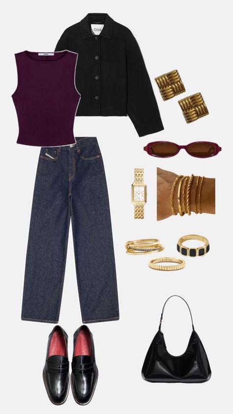 Spring weather Outfit Autumn Capsule Wardrobe, Plum Colour, Summer Capsule, Summer Capsule Wardrobe, Spring Weather, Chic Outfit, European Summer, Capsule Wardrobe, Plum