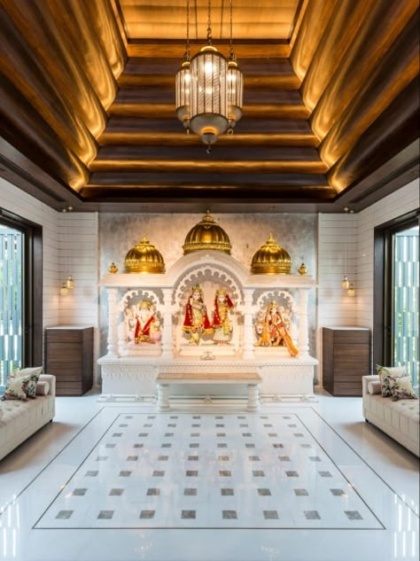 Room Tiles Design, Wooden Shelf Design, Temple Room, Interior Designers In Hyderabad, Mandir Design, Temple Design For Home, Indian Home Design, Pooja Room Door Design, Pooja Room Design