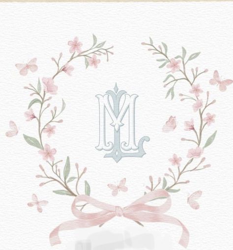 Sam Jones, Floral Monogram Letter, Watercolor Monogram, Flower Graphic Design, Wedding Crest, 수채화 그림, Flower Background Wallpaper, Wedding Logos, Flower Graphic