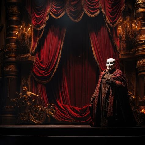 Old Theatre Aesthetic, Ballroom Extravaganza, Gothic Theatre, Gothic Theater, World Theatre Day, Creepy Art, Costume Makeup, Gothic Style, Gothic Fashion