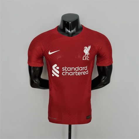 Liverpool 22/23 Home Men Authentic Jersey - Zorrojersey- Professional Custom Soccer Jersey Online Store Liverpool Jersey, Camisa Liverpool, Best Soccer Shoes, Jersey Real Madrid, Soccer Accessories, Liverpool Soccer, Liverpool Home, Soccer Shirt, Professional Wear