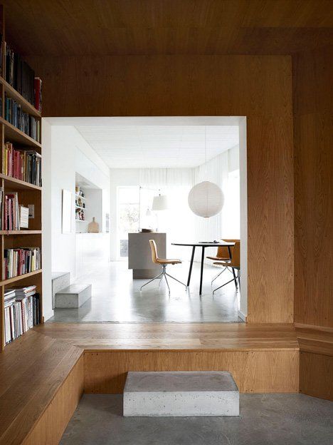 Danish Summer House, 1940s Cottage, Danish Interior, Wood And Concrete, Vanity Ideas, Decor Quotes, Empty Room, Design Del Prodotto, Aarhus