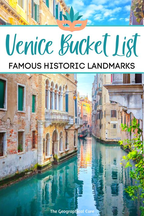 Dreaming of a trip to Venice? Venice is the world's most unusual city, a beautiful floating realm of historic palaces, crumbling buildings, and picturesque canals. If you're wondering what to do and see in Venice, this Venice travel guide takes you to all of Venice's must see sites, world class museums, and unmissable destinations -- St. Mark's Basilica, the Doge's Palace, the Rialto Bridge, etc. Venice Itineraries | Best Things To Do in Venice | Venice Travel | Italy Itineraries | #venice Must See In Venice Italy, Venice Must See, Venice Must Do, Must Do In Venice Italy, What To Do In Venice Italy, Italy Interrail, Giudecca Venice, St Marks Basilica, Crumbling Buildings