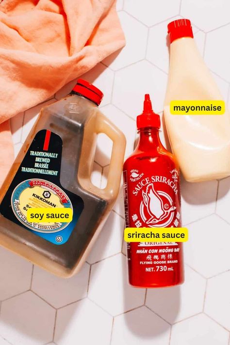 This has got to be one of my favorite condiments right now: This 3-ingredient spicy mayo recipe for sushi lives permanently in my fridge in a mason jar. Homemade Spicy Mayo For Sushi, Spicy Mayo Recipe For Sushi, Japanese Spicy Mayo Recipe, Spicy Mayo Recipe Sushi, Sukiyaki Recipe, Spicy Mayo Recipe, Mayo Recipe, Spicy Mayo, Got To Be