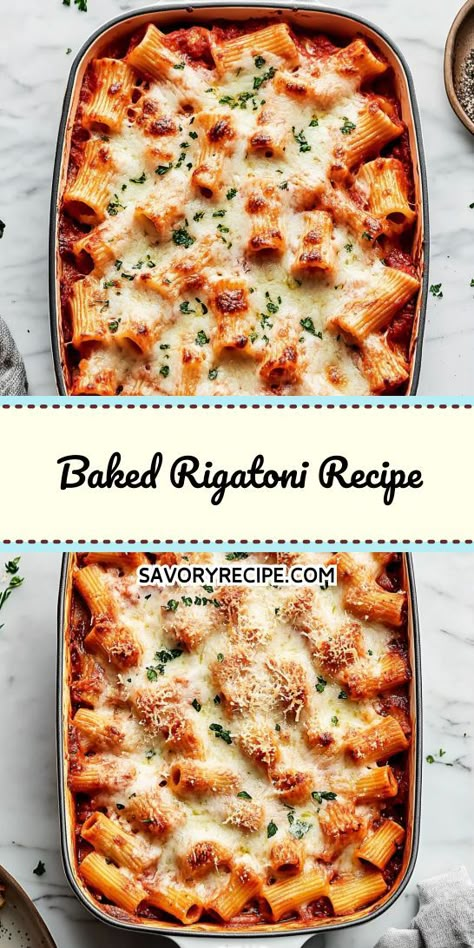 Want to impress your guests with a delicious pasta bake? The Baked Rigatoni Recipe featuring tender ground beef and a cheesy topping is sure to be a hit! Save this recipe to your favorites for a delightful dinner idea! Easy Baked Rigatoni, Rigatoni Recipes Easy, Baked Rigatoni Recipe, Rigatoni Pasta Recipes, Mushroom Gnocchi, Italian Beef Recipes, Rigatoni Recipe, Ground Beef Pasta Recipes, Cheesy Pasta Recipes