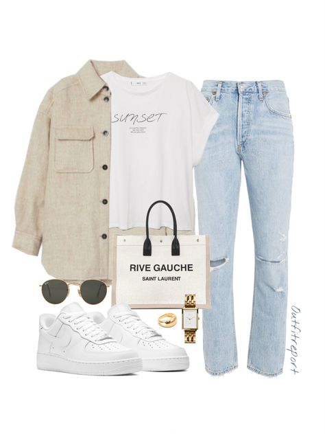 Hm Outfits, White Nike Air Force 1, White Nike Air Force, Spring Ootd, Light Wash Denim Jeans, Looks Jeans, Green Iphone, Jeans Claro, Winter Inspo