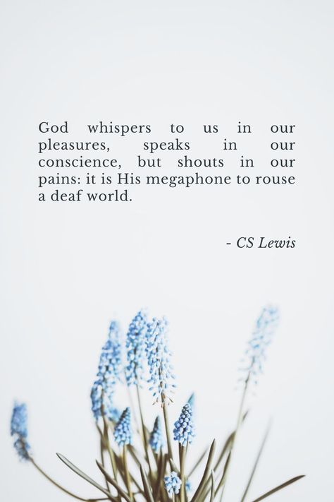 Cs Lewis Quotes Love, God Whispers, What Is Peace, Lewis Quotes, Transformation Quotes, Cs Lewis Quotes, Joy Quotes, Comfort Quotes, C S Lewis