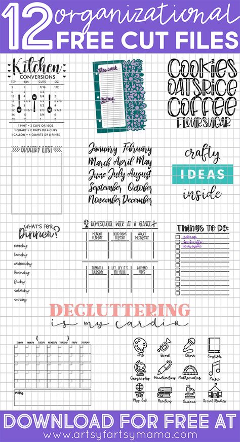 Weekly Menu Planner SVG with Free Organization Cut Files | artsy-fartsy mama Diy Meal Planner, Meal Planner Board, Weekly Menu Boards, Diy Menu, Weekly Menu Planners, Planner Board, Make Your Own Sign, Menu Planner, Floral Planner