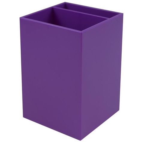 Color: Purple | Be stylish and organized with a modern colorful pencil holder. Size: 2-3/4 inches x 3-7/8 inches | Features two compartments for easy access and extra organization. Quantity: Sold Individually | Durable plastic construction allows this product to be a staple of your desk for a long time. Perfect for de-cluttering your desk with plenty of room for pens, pencils, marker, highlighters, rulers, scissors, and more. A Perfect way to keep all your pens, pencils, and office supplies orga Paper Pen Holder, Pencil Cup Holder, Purple Pen, Walmart Jewelry, Bedroom Items, Jam Paper, Pencil Cup, Writing Utensils, Paper Pen