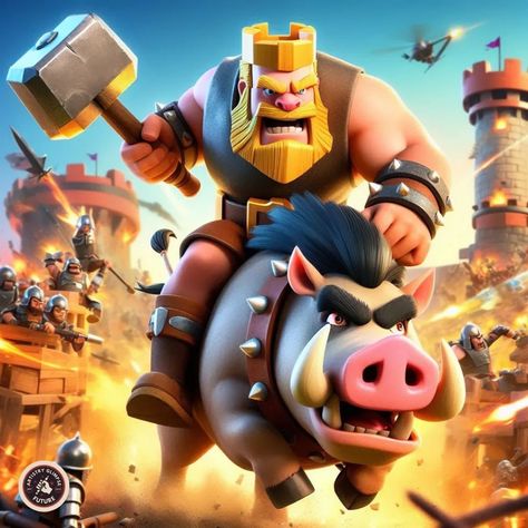 Hog Rider, Clash Royale, White Elephant, Follow Us, Elephant, Created By, White