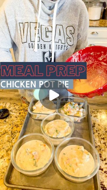 Single Serve Oven Meals, Meal Prep In Pyrex Bowls, Meal Prep Individual Servings, Stayfitmom Meal Prep, Single Serving Meal Prep, Pyrex Meal Prep Recipes, Krista Pool Stay Fit Mom, Pyrex Meal Prep, Meal Prep Bowls High Protein