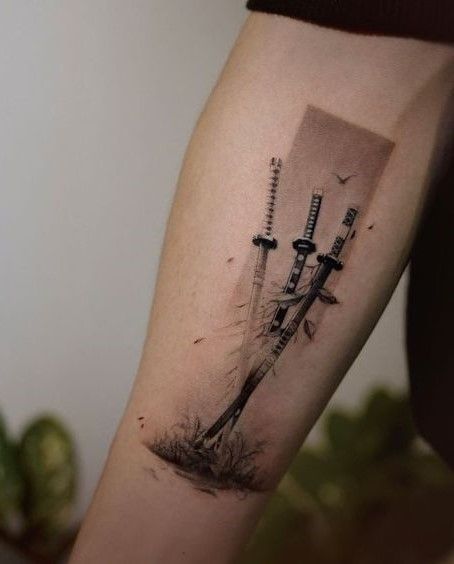 A sword tattoo is one of the most iconic designs. But only a few people know the true meaning behind it. Dive into our research to become a real sword tattoo lord. Japanese Tattoos For Men, Forearm Band Tattoos, Armband Tattoo Design, One Piece Tattoos, Wrist Tattoos For Guys, Pieces Tattoo, Tatuaje A Color, Tattoo Style Drawings, Modern Tattoos