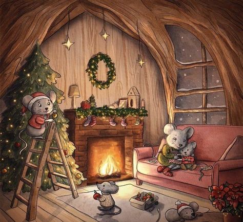 Halloween Facts, Storybook Art, Illustration Noel, About Halloween, Cosy Christmas, Christmas Feeling, Christmas Mouse, Christmas Drawing, Christmas Cartoons