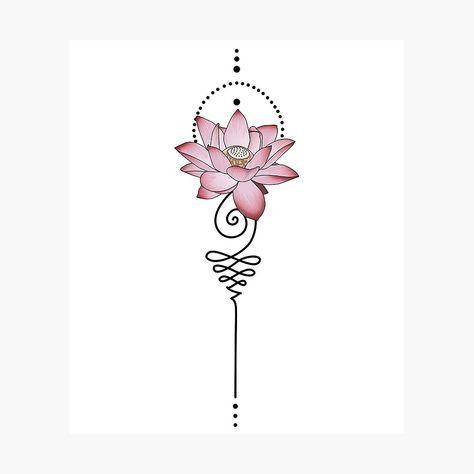 Get my art printed on awesome products. Support me at Redbubble #RBandME: https://www.redbubble.com/i/photographic-print/Pink-Japanese-Lotus-Flower-Unamole-Spiritual-Buddhism-Tattoo-by-Koalaslifestyle/58560583.6Q0TX?asc=u Lotus Flower Tattoo Pink, Lotus Thigh Tattoo, Lotus Flower Buddhism, Lotus Flower Tattoo Wrist, Pink Lotus Tattoo, Buddhism Tattoo, Floral Back Tattoos, Japanese Lotus, Lotus Flower Tattoo Design