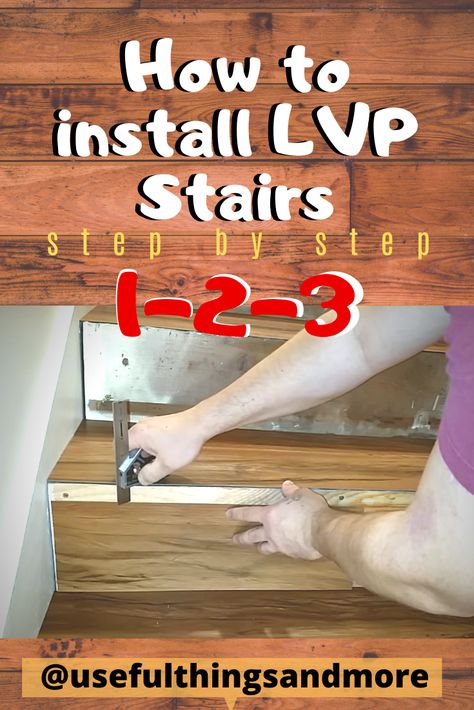 Just follow this link and you will learn how to install LVP (Luxury Vinyl Plank) on the Stairs step by step. #howto #lvp #stairs #woodworking #efrseattle #wood #remodeling #stepbystep Vinyl Stairs Staircases, Vinyl Plank Flooring On Stairs, Lvp Flooring On Steps, Diy Lvp Stairs, Lvp Flooring On Stairs Diy, Lvp Stairs, Installing Stair Treads, Lvp Flooring On Stairs, How To Install Lvp On Stairs