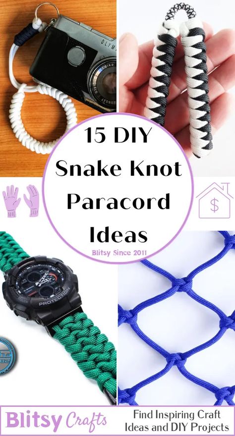 15 DIY Snake Knot Paracord Projects (Learn How To) Paracord Crafts Diy, Paracord Projects Diy Tutorials, Paracord Scorpion, Paracord Projects Tutorials, Snake Knot Paracord, Knot Ideas, Monkey Knot, Craft Stand, Crochet Shapes