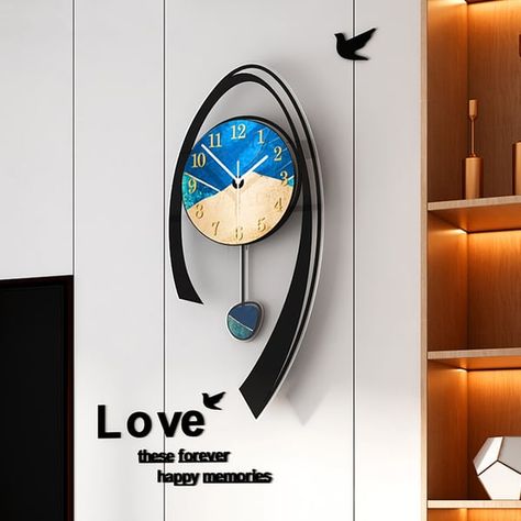 Wall Clock Decor, Backyard Gates, Bedroom Clocks, Acrylic Wall Clock, Wall Material, Pendulum Wall Clock, Modern Wall Clock, Nordic Lights, Wall Clock Design