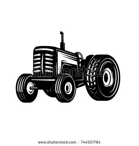 Tractor icon isolated on white background. Design element for logo, label, emblem, sign. Vector illustration Tractor Silhouette Free, Tractor Crafts, Tractor Silhouette, White Background Design, Boys Logo, Car Sticker Design, Tractor Tire, Sales Image, Silhouette Free