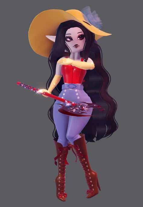 marceline the vampire queen🦇 Marceline Roblox Avatar, Royal High Vampire Outfit, Royaleween Outfits Royale High, Rh Vampire Fit, Royale High Vampire Outfits, Royale High Vampire, Royale High Halloween Outfits, Royal High Outfits Ideas, Roblox Royale High Outfits