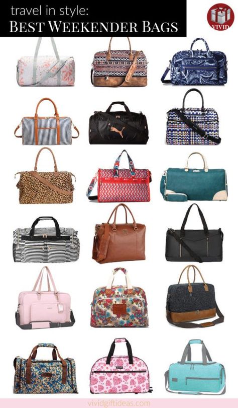 Cute Weekender Bags for travel, business trip, and gym. Luxury Weekender Bag, Over Night Bags For Women, Travel Small Bag, Personalized Weekender Bag, Weekender Bags For Women, Weekend Bags For Women, Overnight Bags For Women, Bags On Amazon, Designer Travel Bags