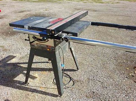 Fence upgrades for Craftsman Table Saw - by JarodMorris @ LumberJocks.com ~ woodworking community Table Saw Fence Upgrade, Fence Upgrade, 10 Inch Table Saw, Contractor Table Saw, Diy Study Table, Craftsman Table, Craftsman Table Saw, Best Circular Saw, Table Saw Fence