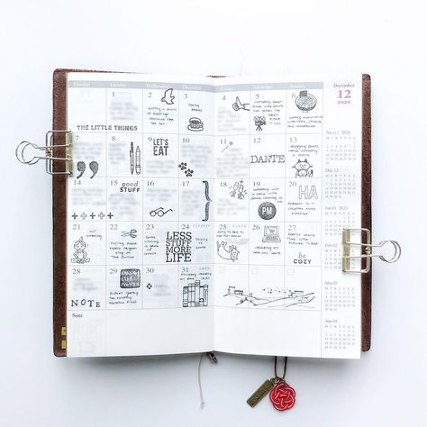 Travelers Notebook Monthly, Notebook Idea, December Month, Monthly Overview, Journal Organization, Diary Writing, Hobonichi Planner, Journal Books, Hobonichi Cousin