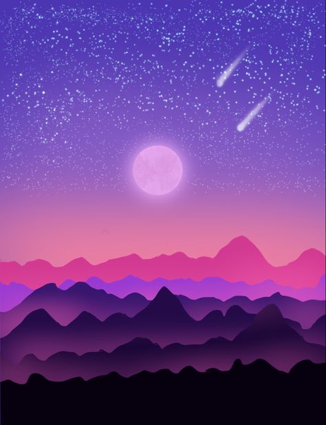 My first procreate art following a tutorial Procreate Galaxy, Procreate Art, Galaxy Art, Moon, Art