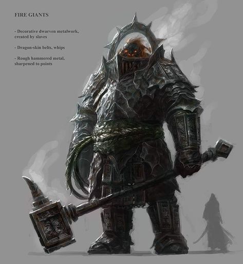 Giant Oc, Giant Knight, Chris Rahn, Fire Giant, Storm Kings Thunder, Fire Giants, Armor Design, Storm King, Giant Monsters