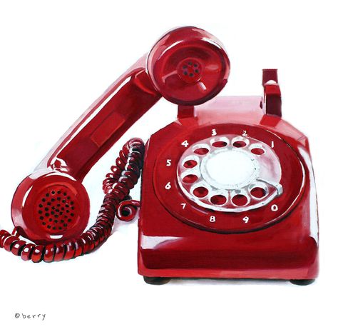 Facebook Background, Red Telephone, Vintage Phones, Gold Leaf Painting, Old Phone, Vintage Objects, Hyperrealism, Photorealism, Realistic Art