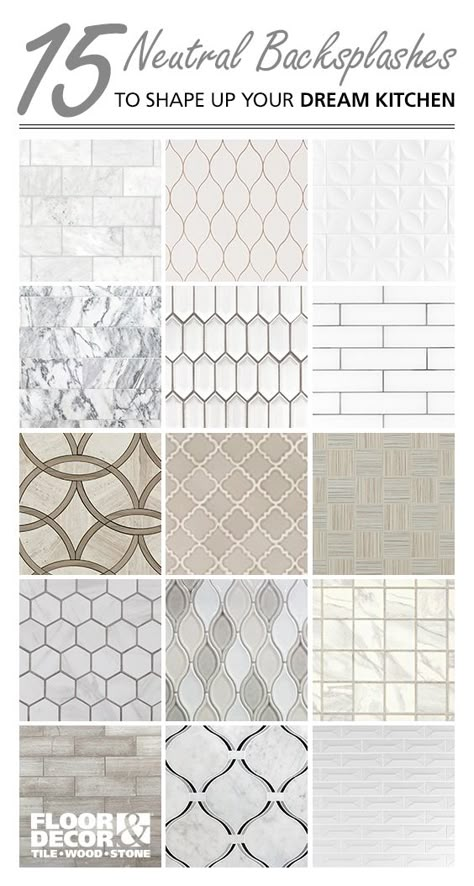 Shop neutral backsplash tiles from Floor & Decor Neutral Backsplash, Cocina Shabby Chic, Boho Chique, Kabinet Dapur, Backsplash Tiles, Kitchen Backsplash Designs, Backsplash Designs, Chic Kitchen, Shabby Chic Kitchen