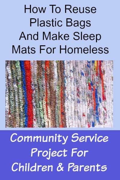 Wonderful community service project to reuse plastic bags and craft the bags into sleeping mats for homeless and those in need. Philanthropy Ideas, Bag Upcycling, Reuse Plastic Bags, Homeless Care Package, Bible Food, Plastic Bag Crafts, Plastic Yarn, Recycle Projects, Plastic Bag Crochet