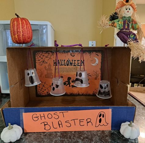 Nerf gun ghost blaster game Ghost Busters Halloween Decor, Ghostbusters Halloween Decor, Ghost Buster Halloween Decor, Halloween Nerf Game, Ghostbusters Party Games, Nerf Games, Ghost Busters, Memory Care, Halloween Games