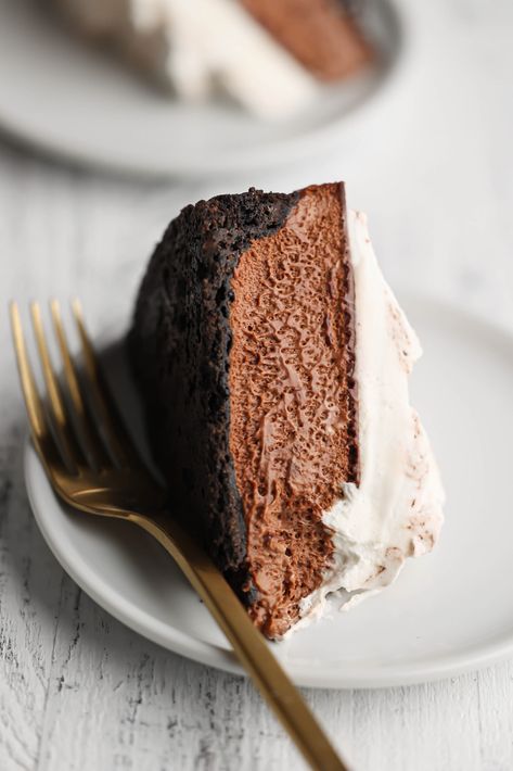 Chocolate Mousse Pie | Sturbridge Bakery Simple Chocolate Dessert, Chocolate Ganache Pie, Sturbridge Bakery, Chocolate Mousse Pie, Mousse Pie, Fresh Whipped Cream, Vegetarian Cookies, Pies Recipes, Chocolate Torte